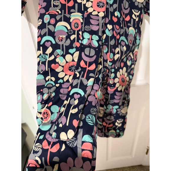 Hanna Andersson Baby Snowsuit Bunting Floral Print Hooded One Piece Size 80 - Picture 3 of 7